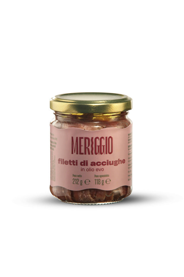 Anchovy Fillets in Olive Oil 212g - Meriggio