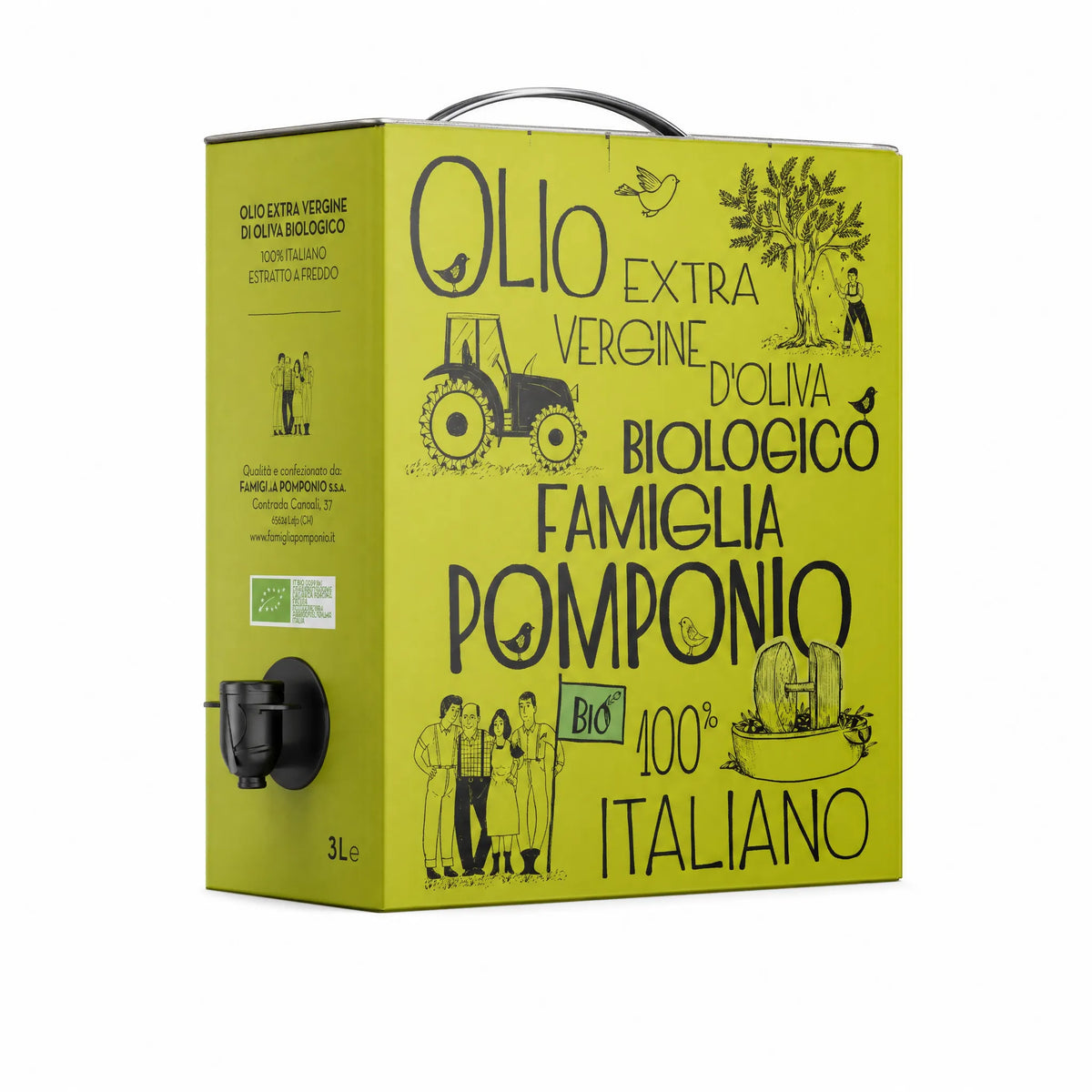 Olio Extra Vergine di Oliva Biologico (Tetra Pack) - 3L