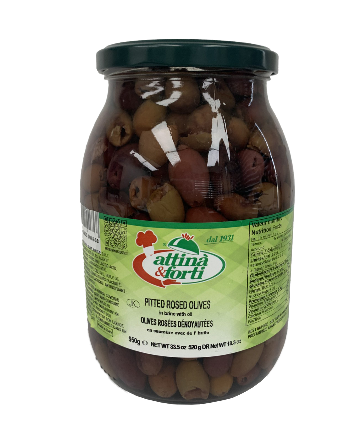 Pitted Rosed Olives - 990g